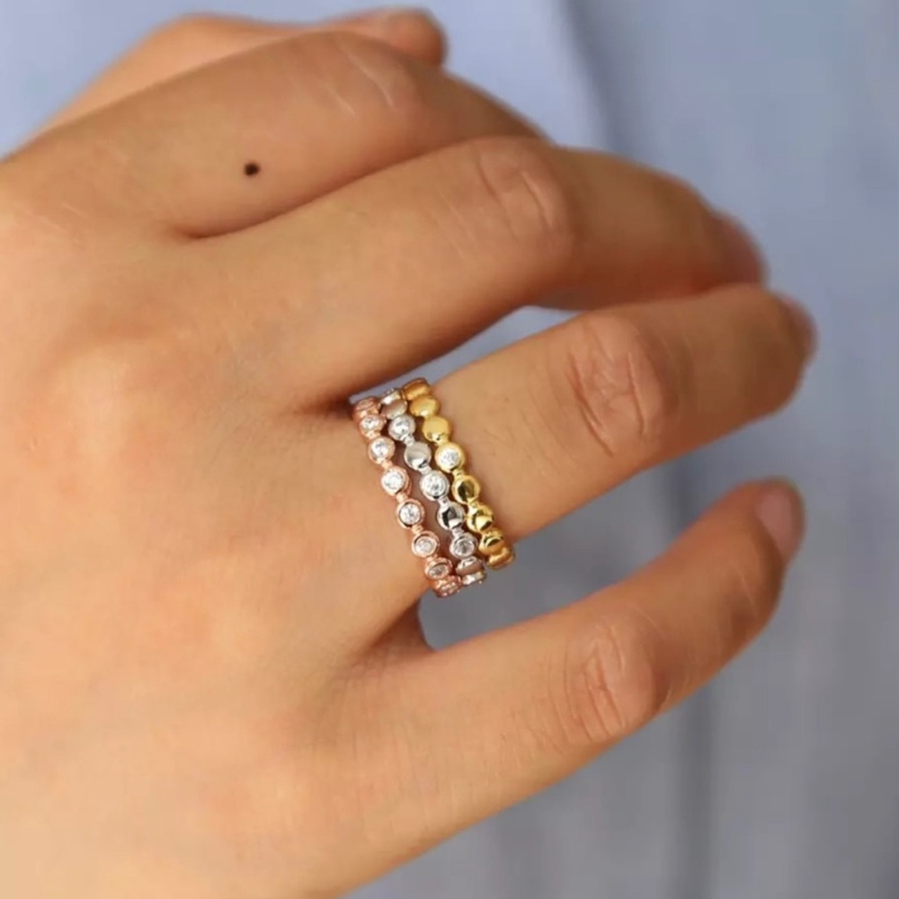 Tricolor ring set